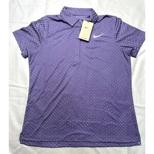Nike Dri-FIT ADV Tour Jacquard Purple Golf Polo textured FQ3056 553 Women Small